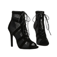 Sandale À Talon Femme Design Filet Moderne Et Confortable