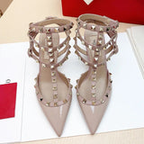 Sandales À Talons Aiguilles Avec Clous Métal Style Punk Chic