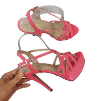 Sandales À Talons Hauts Plateforme Avec Brides Cheville