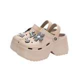 Sandale Plateforme Femme À Décor Fleur Chic