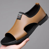 Sandales En Cuir Homme Style Casual Urbain