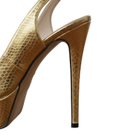 Sandales À Talons Aiguilles Avec Effet Métallisé Chic
