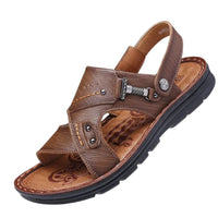 Sandales En Cuir Homme Style Classique Avec Semelle Souple