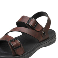 Sandales En Cuir Confortables Avec Semelle Souple Antidérapante