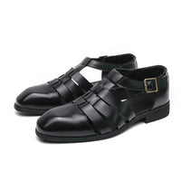 Sandales En Cuir À Bout Fermé pour Homme
