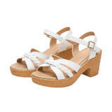 Sandale Femme À Talon Épais Style Estival Chic