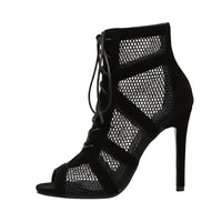 Sandale À Talon Femme Design Filet Moderne Et Confortable