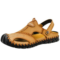 Sandales Confort Homme En Cuir Avec Maintien Arrière