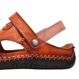 Sandales En Cuir Homme Avec Bout Fermé Et Confort Estival