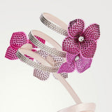 Sandales à Talons avec Sangle Fleur en Cristal