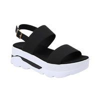 Sandale Compensée Femme Moderne Avec Bride Réglable Et Style Chic