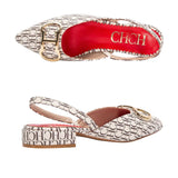 Sandale Femme Confortable À Imprimé Moderne Et Style Raffiné