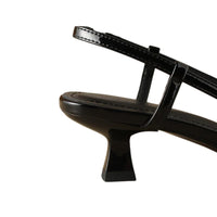 Sandales À Talon Vernies Avec Bout Pointu Élégant