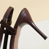 Sandale À Talon Femme Avec Boucle Dorée Raffinée