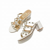 Sandales À Talons Avec Brides Cloutées Élégantes