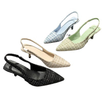 Sandales Slingback À Talons Fins Avec Bout Pointu Chic