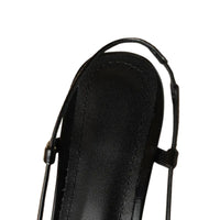 Sandales À Talon Vernies Avec Bout Pointu Élégant