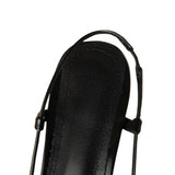 Sandales À Talon Vernies Avec Bout Pointu Élégant