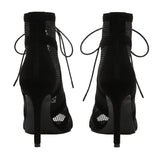 Sandale À Talon Femme Design Filet Moderne Et Confortable