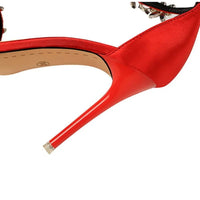 Sandales À Talons Aiguilles Avec Strass Brillants Élégants