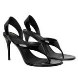 Sandales À Talons Hauts Métallisé Avec Design Moderne