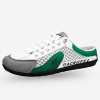 Demi-Pantoufles pour Homme en maille respirante blanche avec lacets, semelle antidérapante et design léger