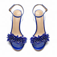 Sandale Bleu Marine Ouverte avec Lanière à Boucle