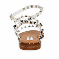 Sandale Cloutée avec Lanières Transparentes