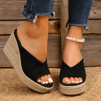 Sandale Compensée Femme Ouverte et Design