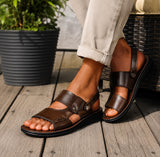 Sandale Cuir Homme Respirante et Antidérapante