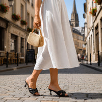 Sandale Femme À Bout Carré Raffinée Et Facile À Enfiler
