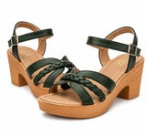 Sandale Femme À Talon Épais Style Estival Chic