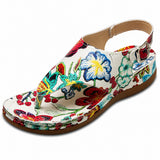 Sandale Femme Confortable Style Tong avec Motif Floral