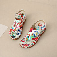 Sandale Femme Confortable Style Tong avec Motif Floral