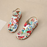 Sandale Femme Confortable Style Tong avec Motif Floral