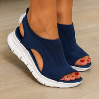 Sandale Femme Confortable en Tissu Élastique