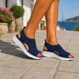 Sandale Femme Confortable en Tissu Élastique