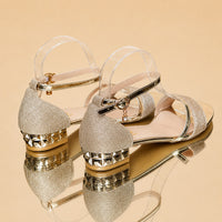 Sandale Femme Mariage Dorée et Luxueuse