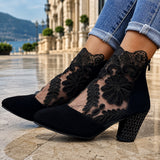 Sandale Femme Mariage avec Motif Floral en Dentelle