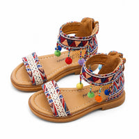 Sandale Fille Conception Originale avec Fermeture à Zipper