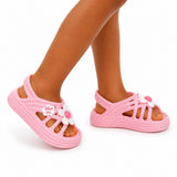 Sandale Fille Rose Conception Mignonne avec Fleur