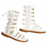 Sandale Fille avec Lanières Montantes Design