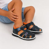 Sandale Garçon Plate en Simili Cuir