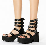 Sandale Gladiator Style Plateforme à Talon