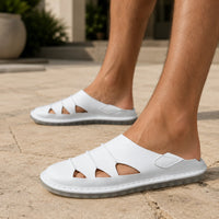 Sandale Homme Blanche et Décontractée à Lanières