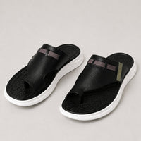 Sandale Homme Noire et Blanche de Style Décontracté