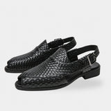 Sandale Homme à Talon de Style Crocodile