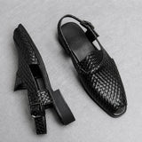 Sandale Homme à Talon de Style Crocodile