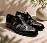 Sandale Homme en Cuir de Style Chaussure