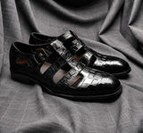 Sandale Homme en Cuir de Style Chaussure